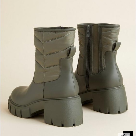 Torrid Olive Quilted Chunky Bootie (WW) - Picture 4 of 4